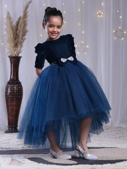 Toy Balloon Kids - Girls Teal Polyester Embellished/Sequined Dress