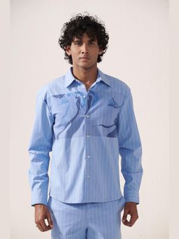 Muvazo - Blue Urban Tide Shirt