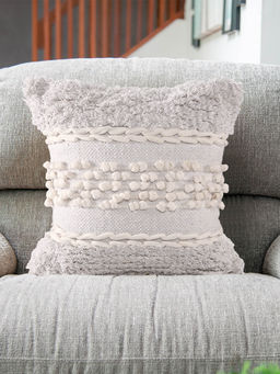 Sashaa World - White Tufted Boho Cushion Cover