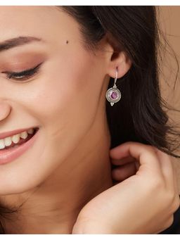Fabindia - Silver Dangler Earrings Pink