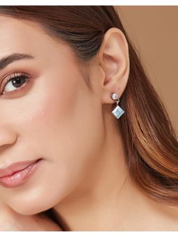 Fabindia - Silver Drop Earrings Blue