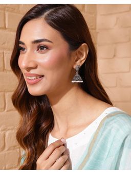 Fabindia - Silver Jhumka Earrings White
