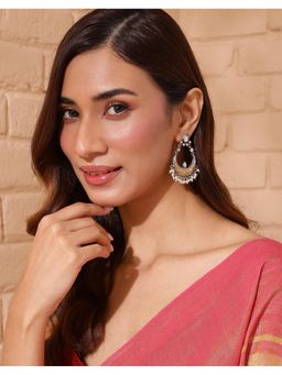 Fabindia - Silver Chandbali Earrings White