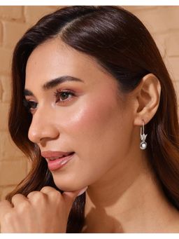 Fabindia - Silver Dangler Earrings White