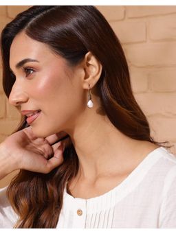 Fabindia - Silver Dangler Earrings White