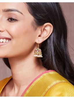 Fabindia - Metal Jhumka Earrings Multi-Color