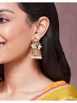 Fabindia - Metal Jhumka Earrings Multi-Color