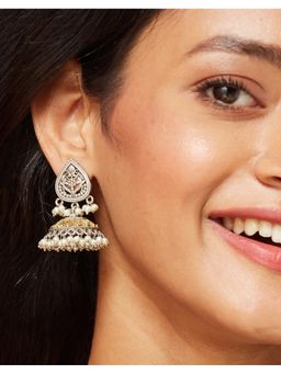 Fabindia - Metal Jhumka Earrings White