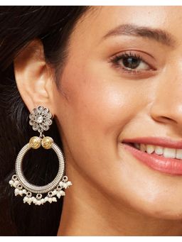Fabindia - Metal Dangler Earrings White