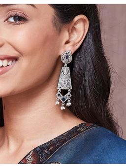 Fabindia - Metal Dangler Earrings Black