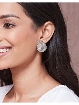 Fabindia - Metal Studs Earrings White