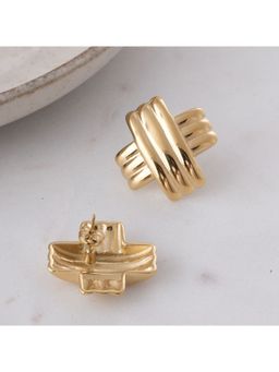 Palmonas - Gold Cross Earrings for Womens - Waterproof and Anti-Tarnish