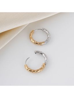 Palmonas - Two-Tone Hoop Earrings for Womens - Waterproof and Anti-Tarnish