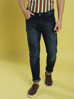 Campus Sutra - Men Slim Fit Solid Stretch Stylish New Trends Blue Denim Jeans