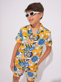 Jack & Jones Junior - Boys Graphic Print Multi-Color Shirt