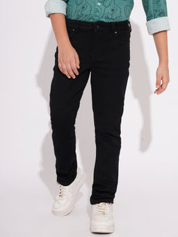 Jack & Jones Junior - Boys Solid Black Jeans