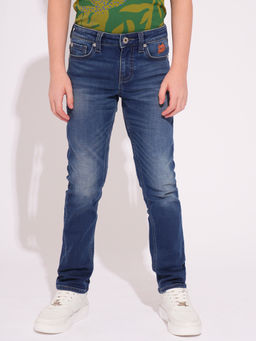 Jack & Jones Junior - Boys Solid Blue Jeans