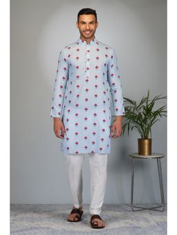 Eleven Brothers - Blue Bloom Printed Kurta Set (Set of 2)