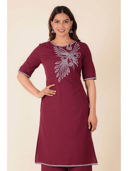 ARAMYA - Linen Cotton Straight Kurta