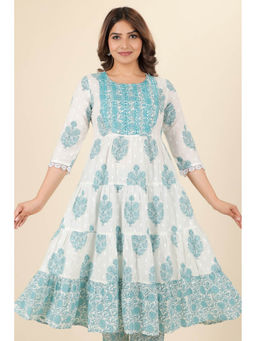 ARAMYA - Soft Cotton Anarkali Printed Kurta