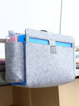 Voncasa - Light Grey And Blue Rectangular File Organizer