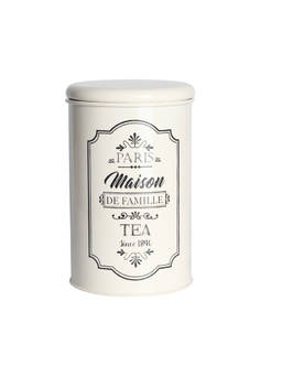 Voncasa - Glossy Ivory Metal Tea Jar 900Ml