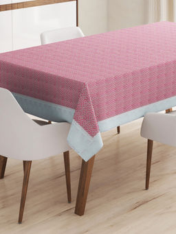BIANCA - Pink Vinyl Pvc Easy To Clean Dining Table Cover
