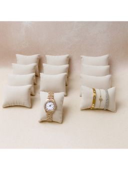 La Trove - Premium Cream Velvet 12 Piece Watch Organizer Pillows for Closet & Drawer