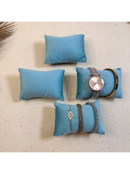 La Trove - Luxury Seagreen Velvet Watch Organizer Pillows (Pack of 4)