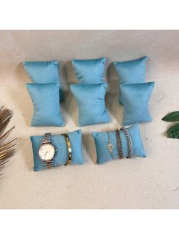 La Trove - Luxury Seagreen Velvet Watch Organizer Pillows (Pack of 8)