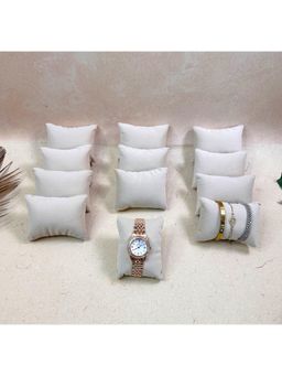 La Trove - Luxury Cream Velvet Watch Organizer Pillows (Pack of 12)