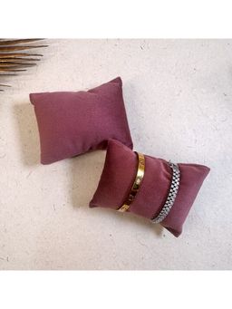 La Trove - Luxury Dark Pink Velvet Watch Organizer Pillows - Pack of 2