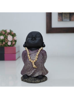 HomeTown - Naqsh Polyresin Monk Figurine In Purple