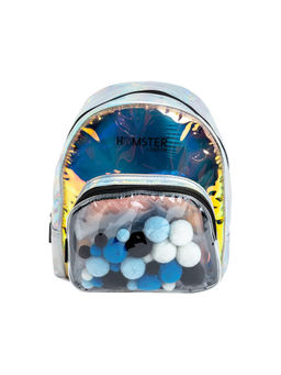 Hamster London - Blue Pom Pom Small Backpack (S)