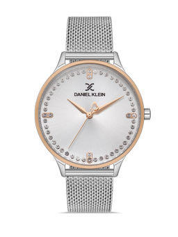 Daniel Klein - Silver Color MESH BAND Watch for Women DK.1.13043-4