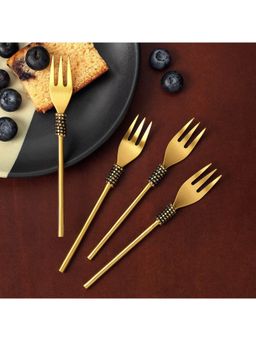 Ellementry - Masai Gold Dessert Fork (Set of 4)