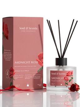 Soul & Scents - Rose Reed Diffuser Set - 220ml Scented Oil with 6 Fiber Sticks