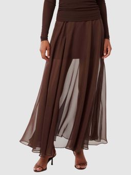 Forever New - Brown Lisette Sheer Maxi Skirt