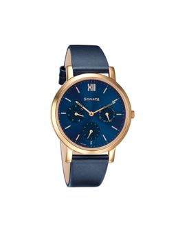 Sonata - Blue Leather Watch-8164WL02