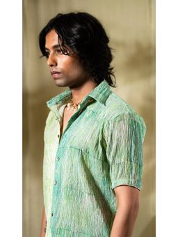 Banana Labs - Green Marina Man Crinkle Shirt