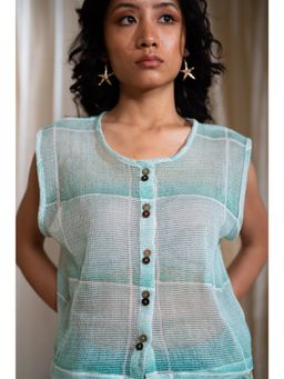 Banana Labs - Women's Marina Aqua Mesh Crop Top