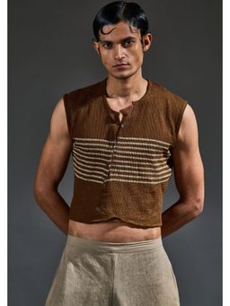 Banana Labs - Crater Men Brown Mesh Crop Top