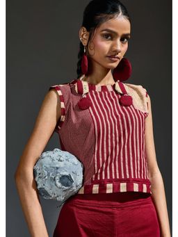 Banana Labs - Women's Crater Scarlet Maroon Crop Top