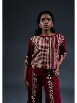 Banana Labs - Women's Crater Maroon Crop Top