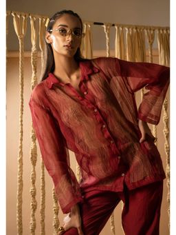 Banana Labs - Aurum Arizona Wave Maroon Shirt