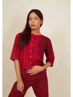 Banana Labs - Women's Maroon Crossroads Maroon Flat Crop Top