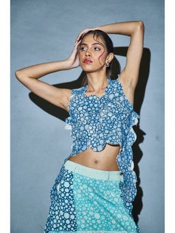 Banana Labs - Women's Blue Loop Bubble Orbit Top