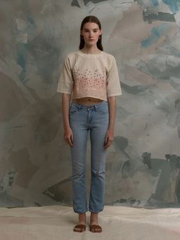 Banana Labs - Women's Beige Clove Cynthia Crop Top