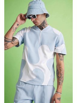Muvazo - Go- Crazy Cut Blue T-shirt