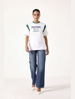 Muvazo - Cali Drip Oversized Unisex White T-shirt